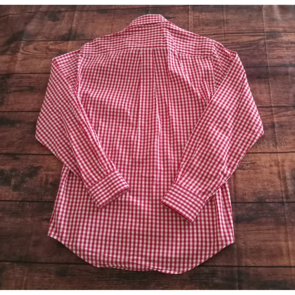 Vineyard Vines Whale Shirt Long Sleeve Button Down Shirt Men's XS Red White Chec